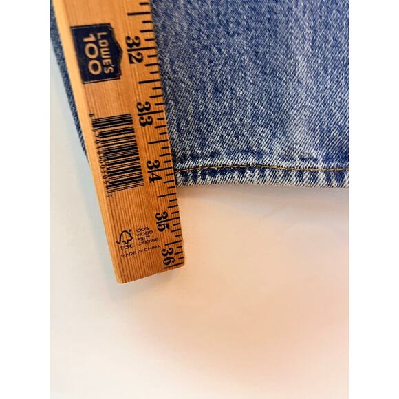 Levi's 501 Men's Size 32 x 34 Blue Button Fly 5 Pocket Denim 80s Preppy Jeans - Picture 5 of 8